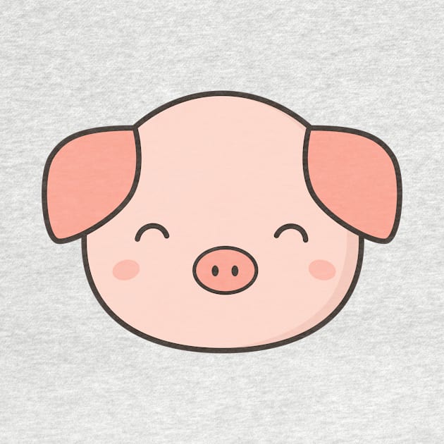 Kawaii Cute Pig by happinessinatee